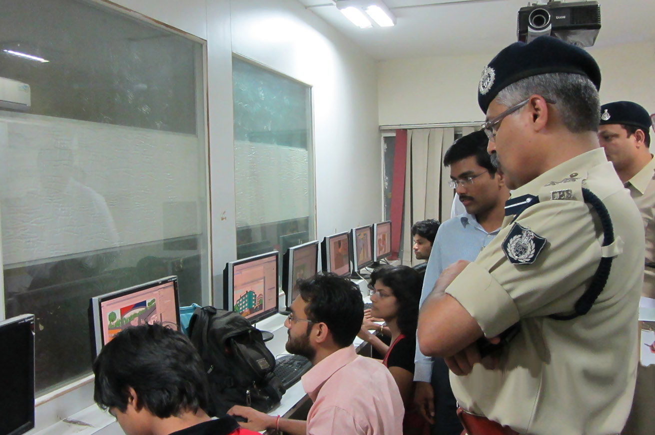 A Photograph of M.P. Police at Arena Animation GBS Campus
